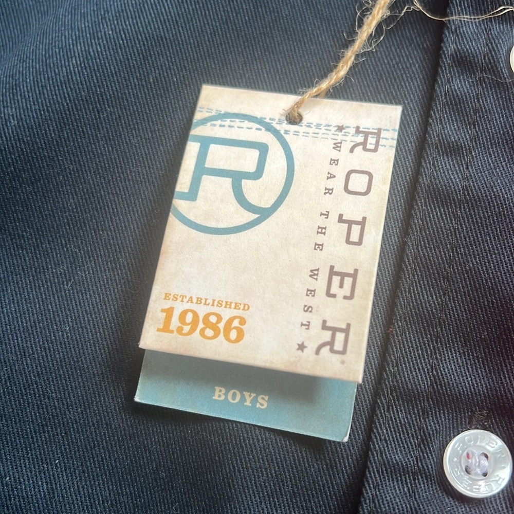 Roper Kids Texas Flag Button Down Shirt - Picture 8 of 9